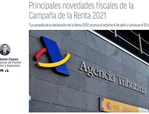 Novedades fiscales de la Campaña de la Renta 2021